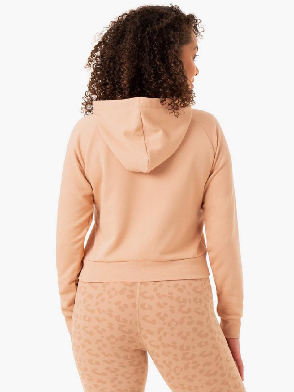 Brown Women's Ryderwear Ultra Pullover Hoodie | 135J16960