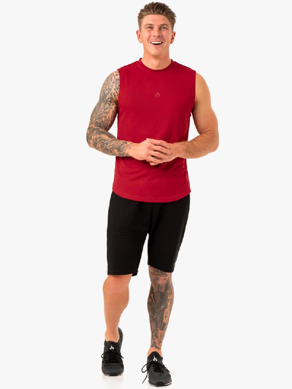 Burgundy Men's Ryderwear Enhance Muscle Tanks | 6Y8378139