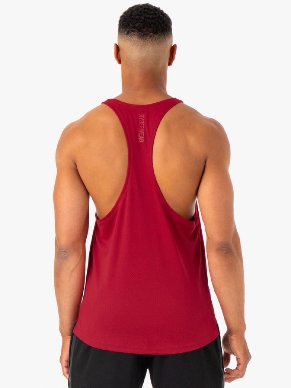 Burgundy Men's Ryderwear Enhance T-Back Stringers | 6D8080319