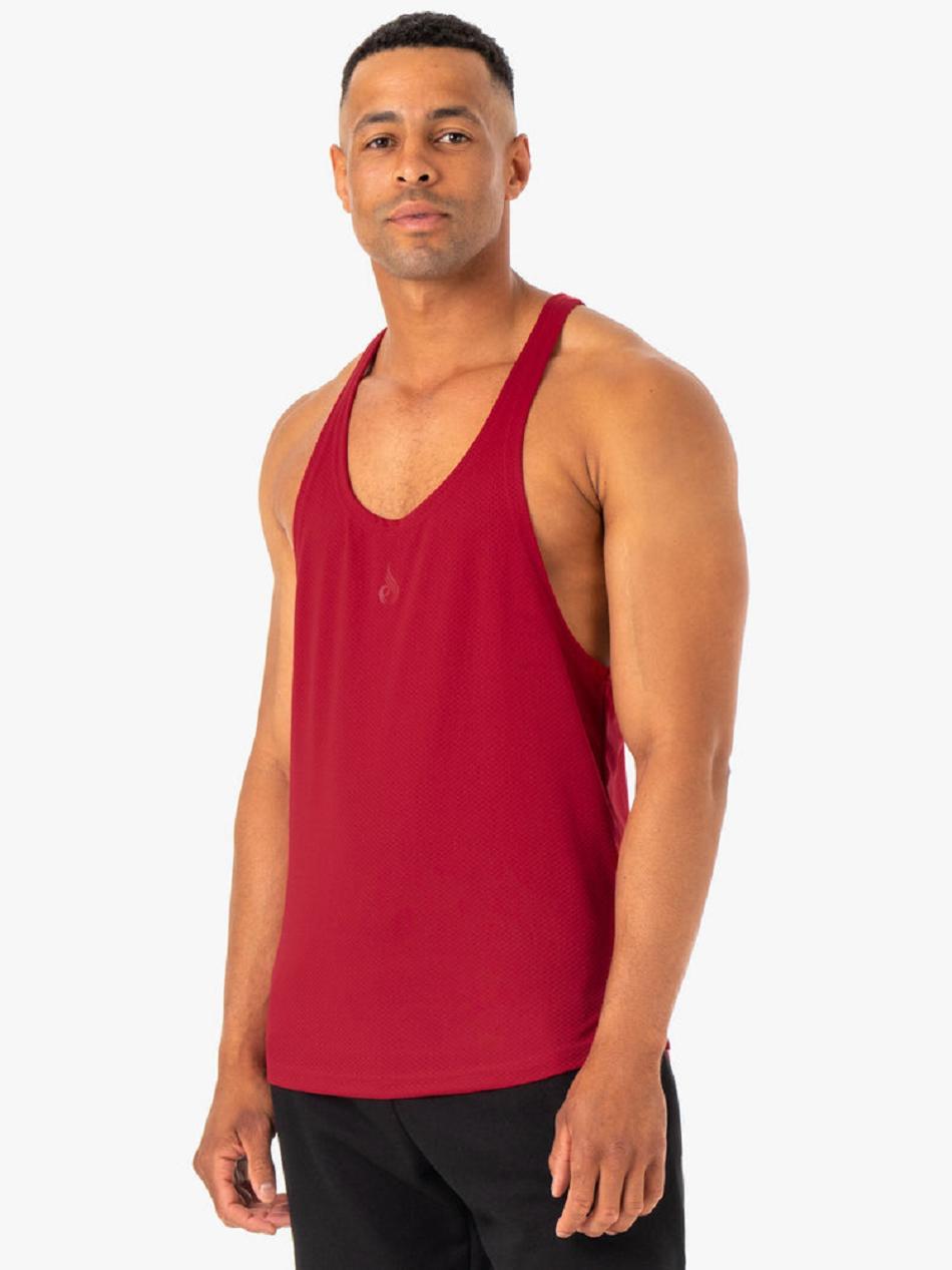 Burgundy Men\'s Ryderwear Enhance T-Back Stringers | 6D8080319