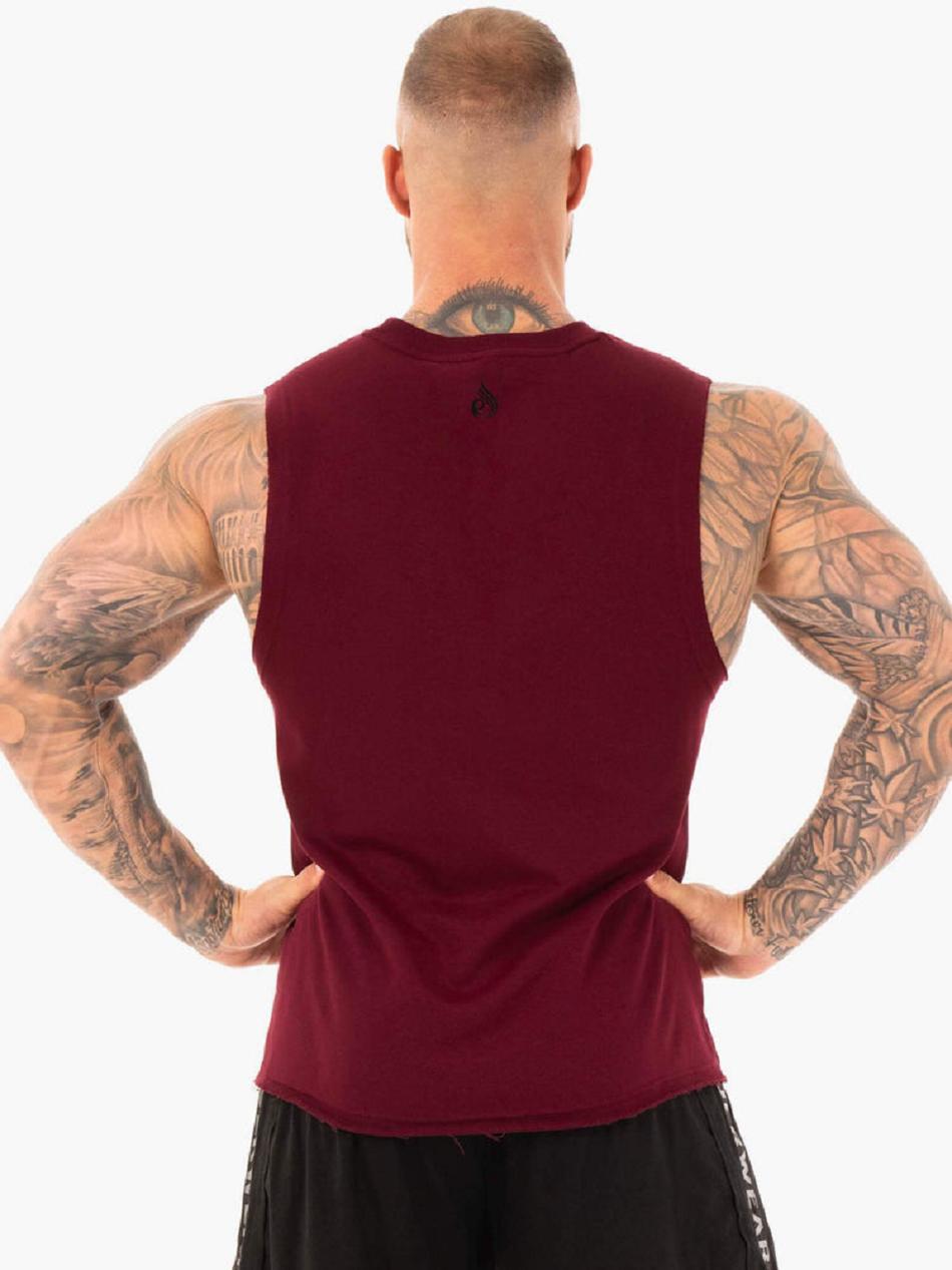 Burgundy Men's Ryderwear Performance Baller Tanks | 79RC69992