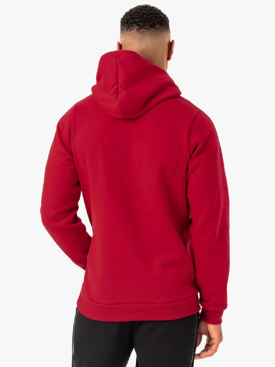 Burgundy Men's Ryderwear Restore Pullover Hoodie | 129S20695