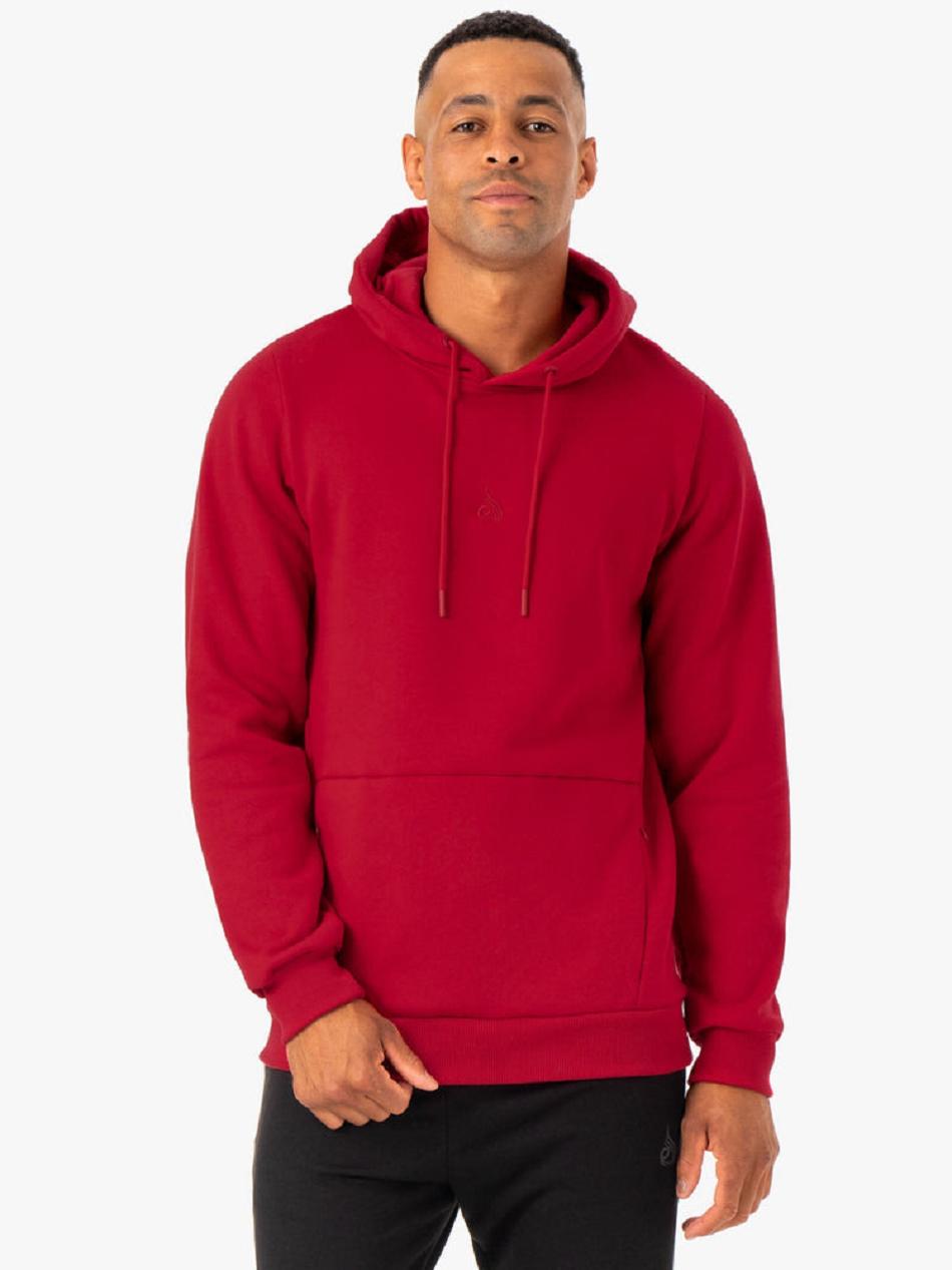 Burgundy Men\'s Ryderwear Restore Pullover Hoodie | 129S20695