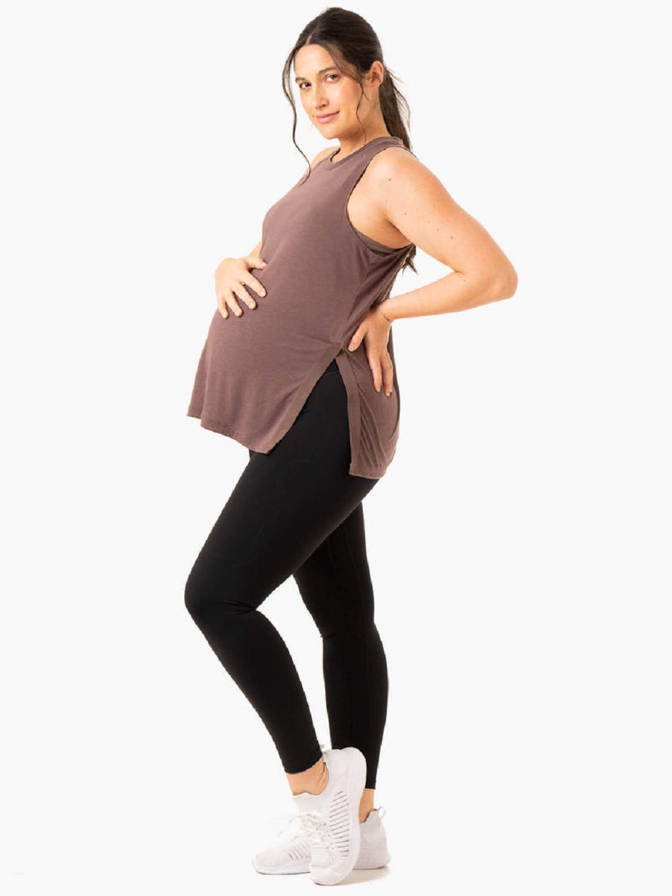 Chocolate Women's Ryderwear Active Bump Tank Top | 627Y24222