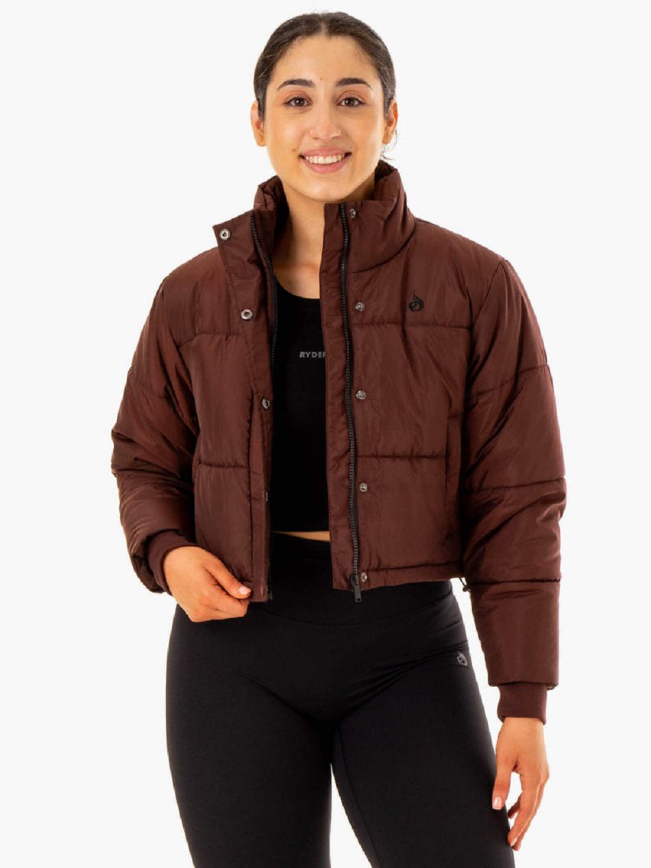 Chocolate Women's Ryderwear Apex Puffer Jackets | 5G7011758