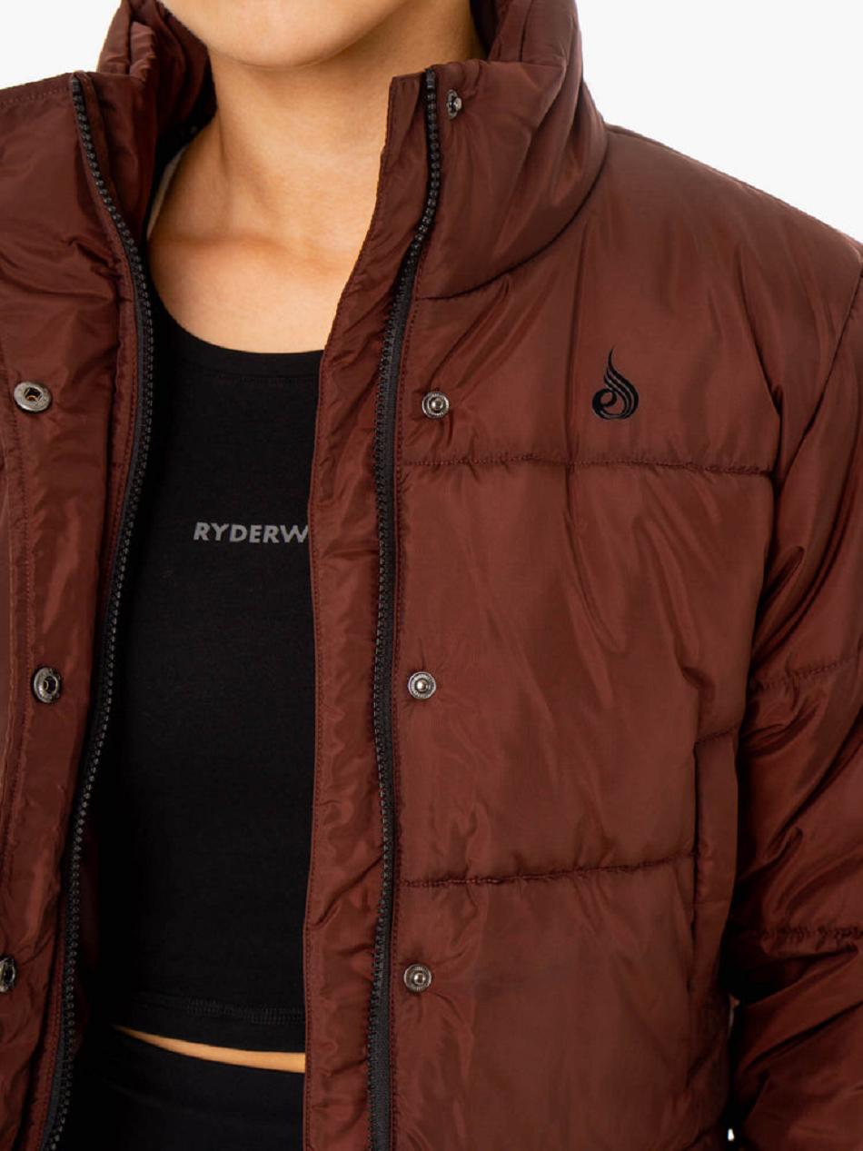 Chocolate Women's Ryderwear Apex Puffer Jackets | 5G7011758