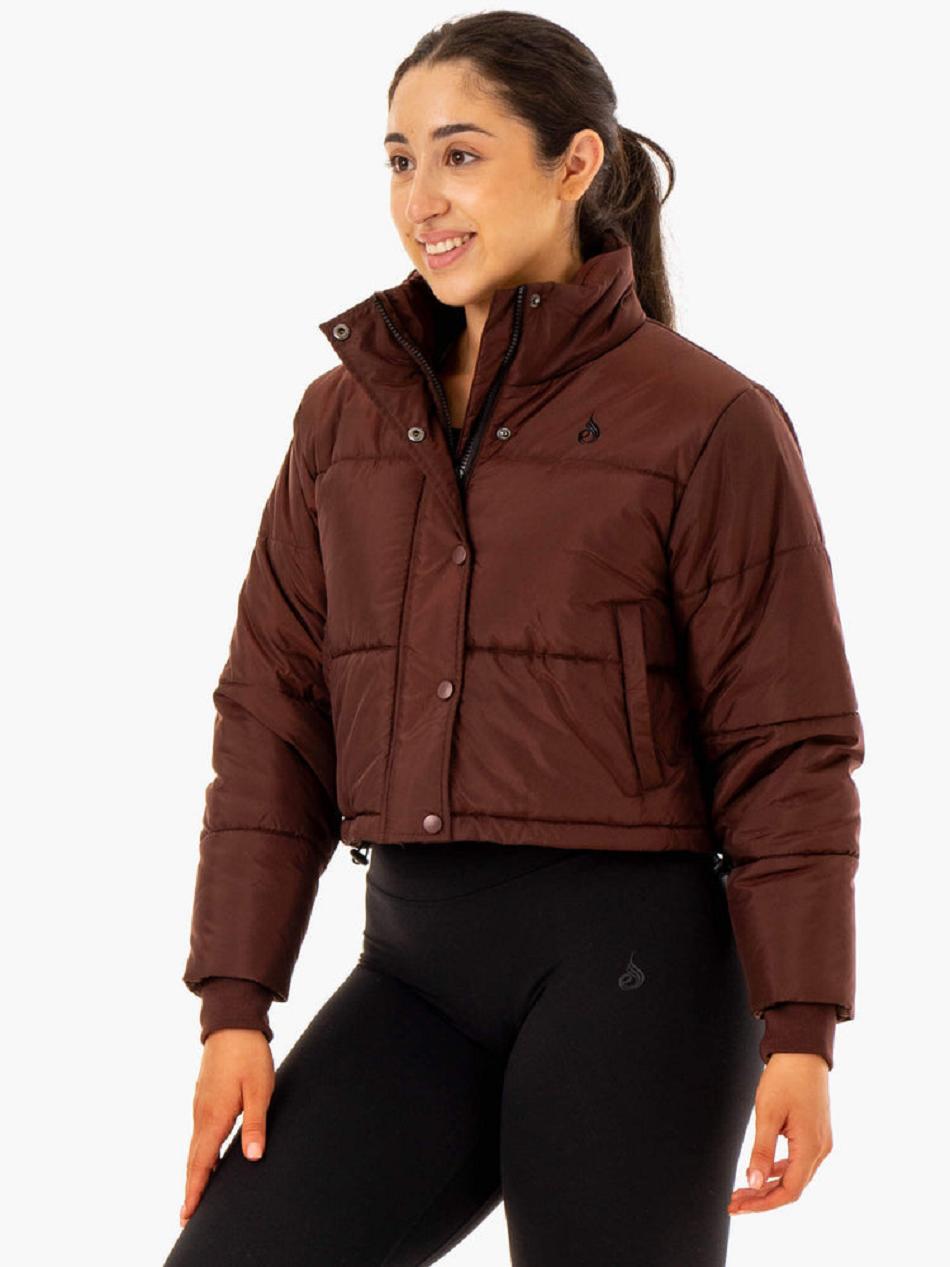 Chocolate Women's Ryderwear Apex Puffer Jackets | 5G7011758