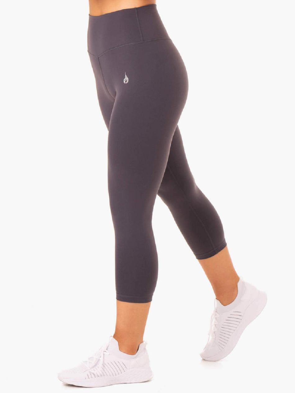 Chocolate Women's Ryderwear Base 7/8 High Waisted Leggings | MNG15182