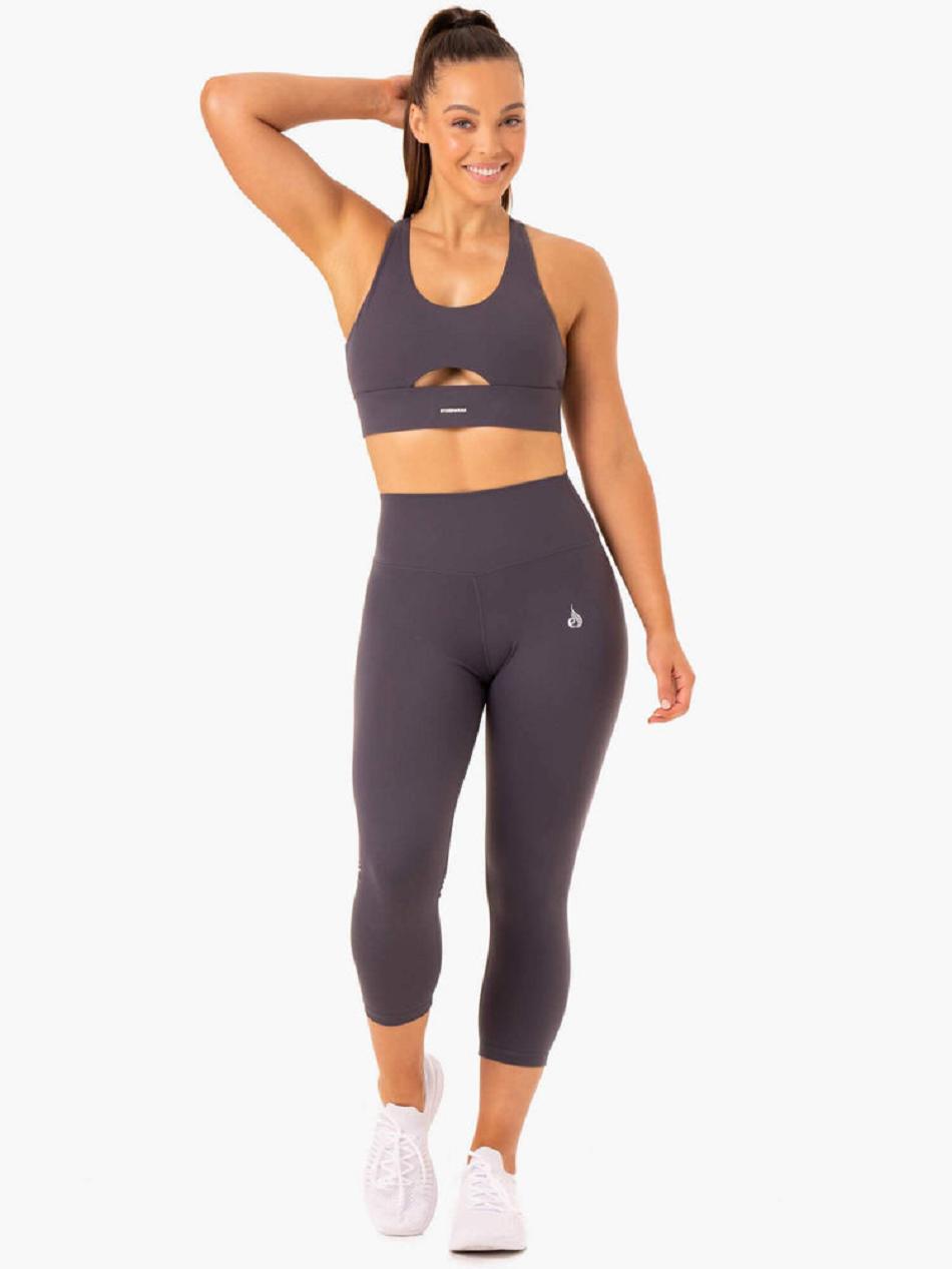 Chocolate Women's Ryderwear Base 7/8 High Waisted Leggings | MNG15182