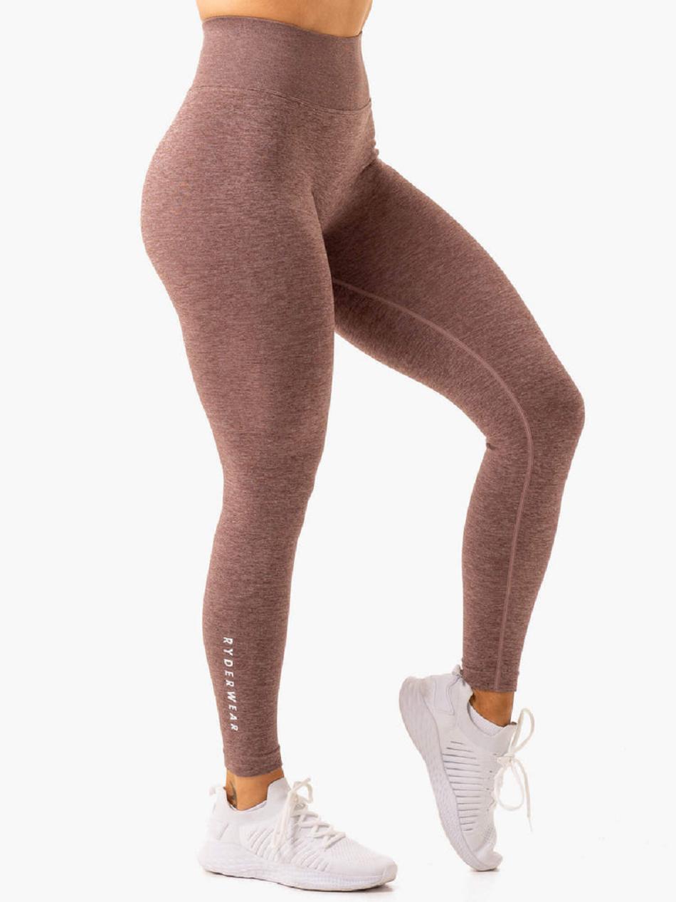 Chocolate Women's Ryderwear Essential Leggings Seamless | 138F83634