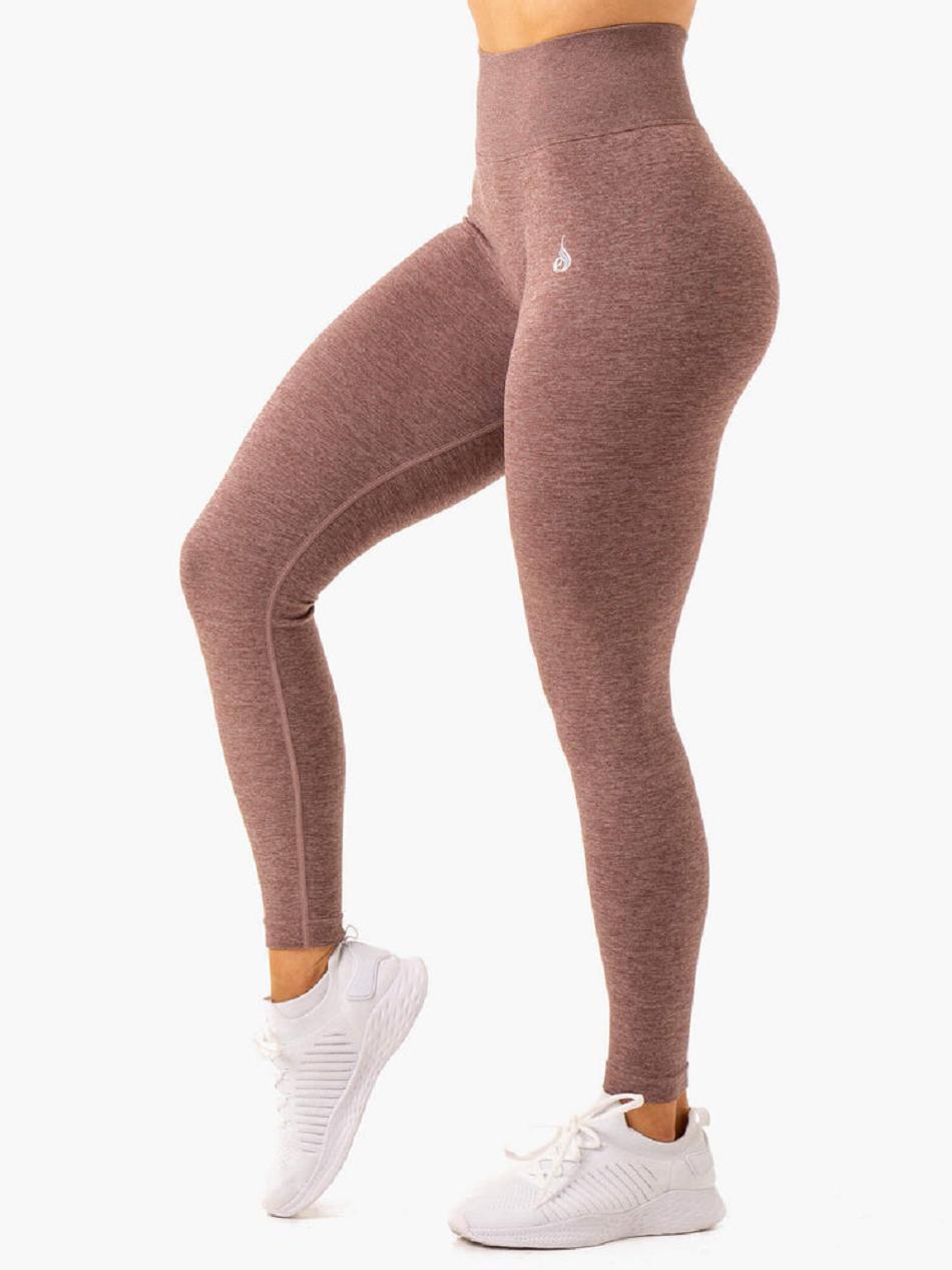 Chocolate Women's Ryderwear Essential Leggings Seamless | 138F83634