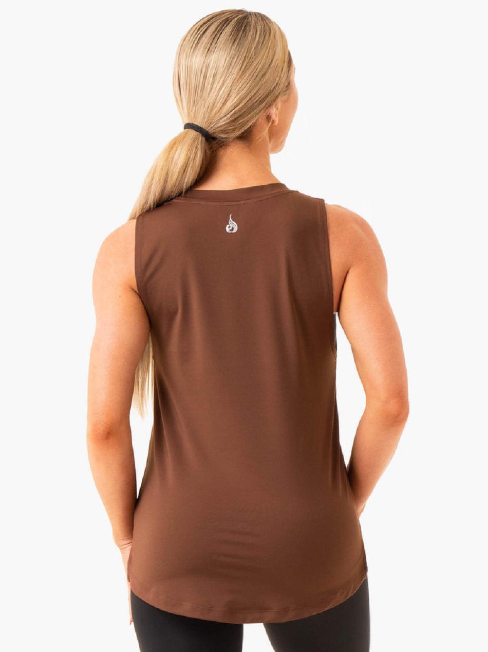 Chocolate Women's Ryderwear Freedom Training Tanks | A2X84508