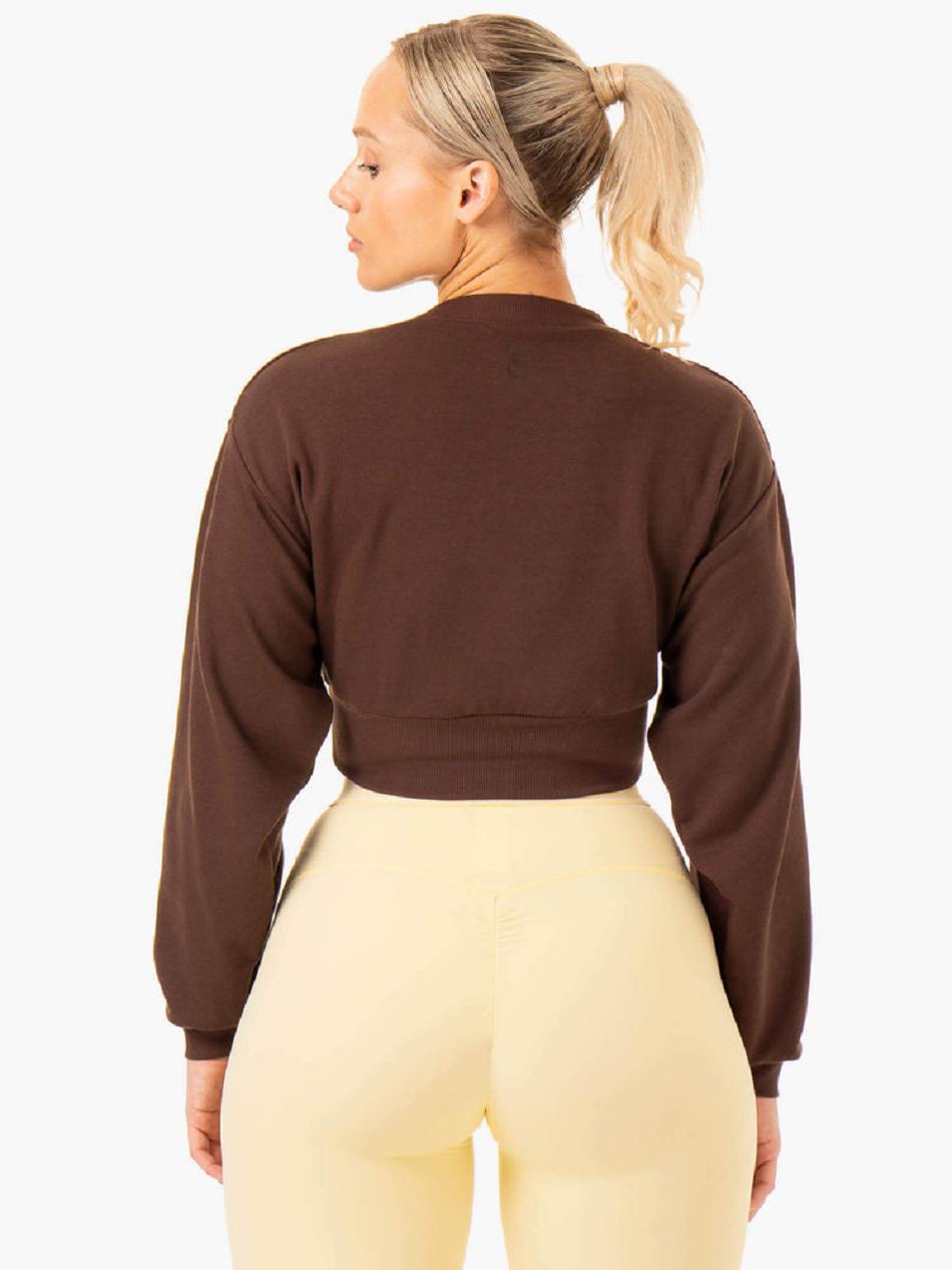 Chocolate Women's Ryderwear Level Up Jumper Jackets | A2X49909