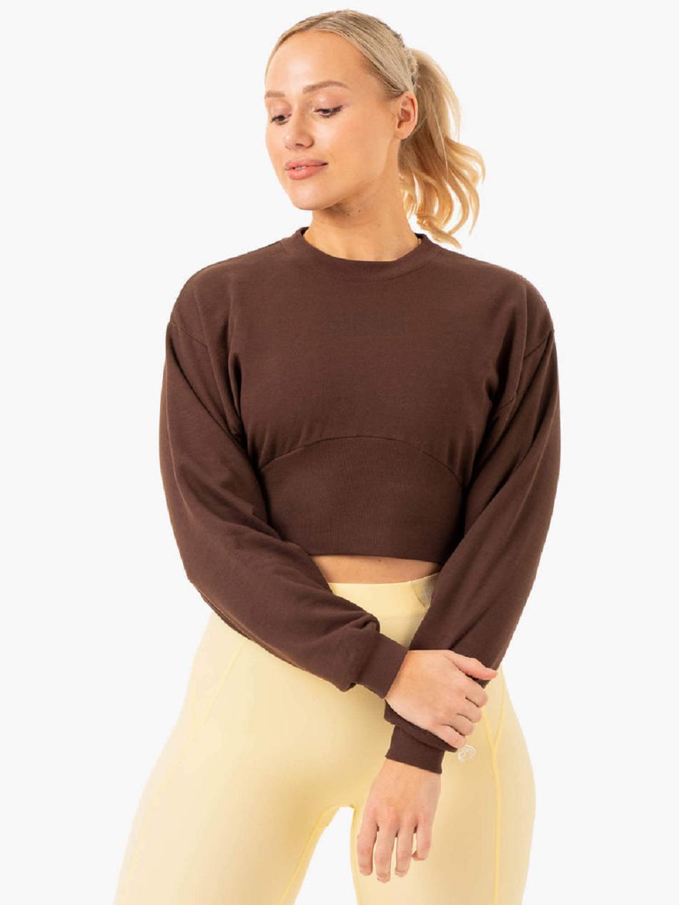 Chocolate Women's Ryderwear Level Up Jumper Jackets | A2X49909