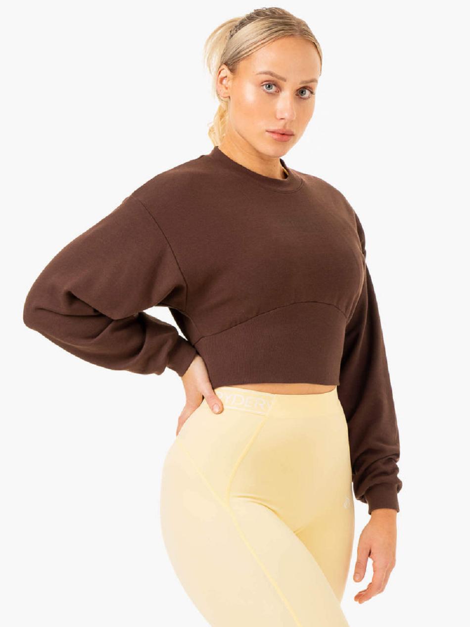 Chocolate Women\'s Ryderwear Level Up Jumper Jackets | A2X49909