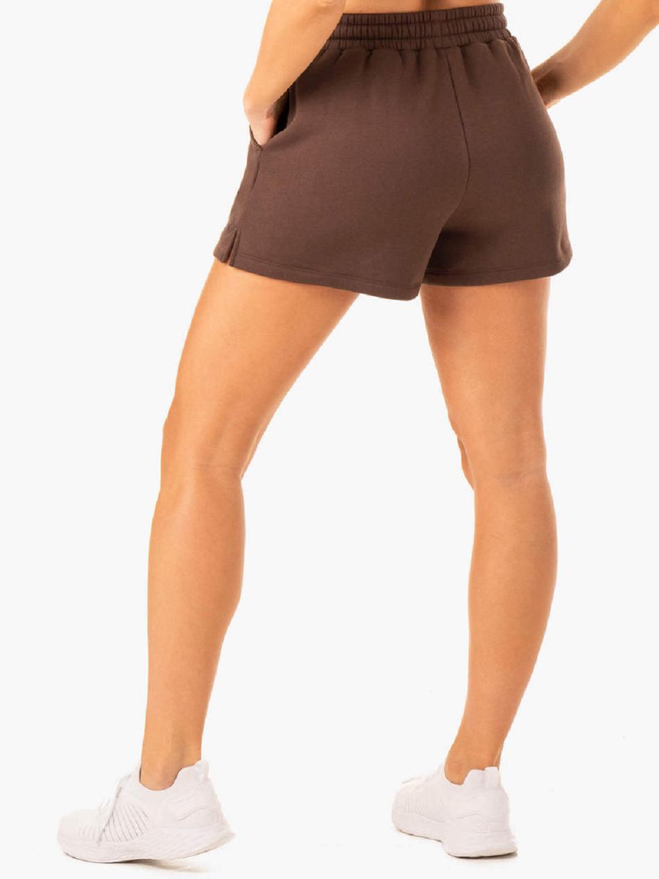 Chocolate Women's Ryderwear Restore Track Shorts Active Lounge | 140J59448