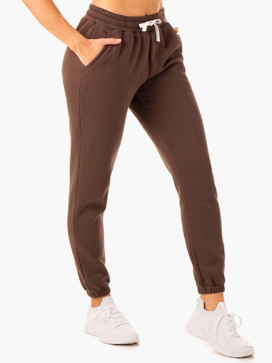 Chocolate Women's Ryderwear Restore Track Pants Active Lounge | 640Y84007