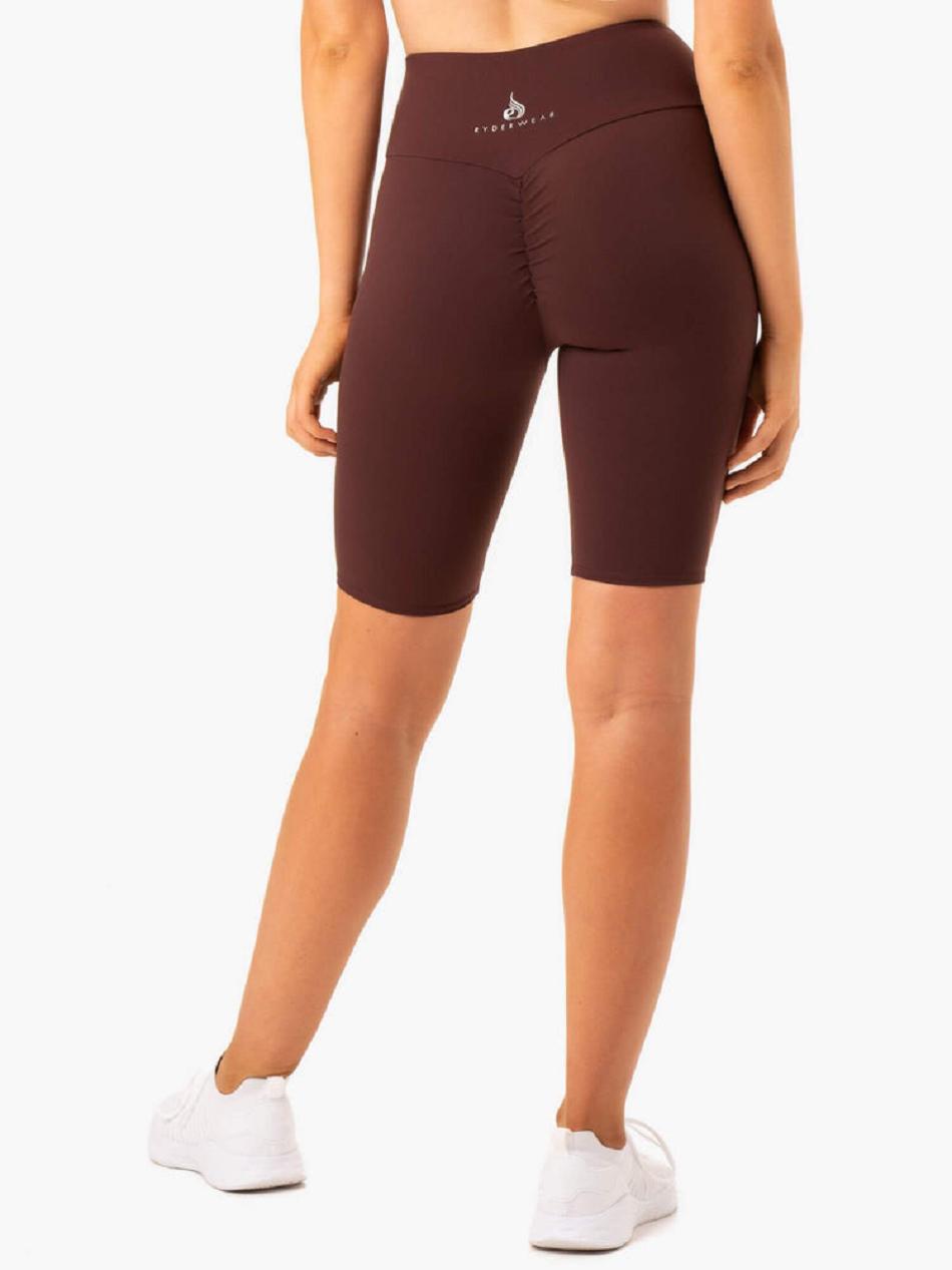 Chocolate Women's Ryderwear Staples Bike Shorts Scrunch Bum | 6D4015329