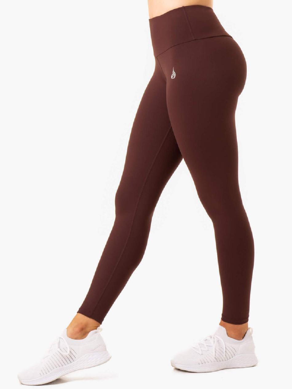 Chocolate Women's Ryderwear Staples Leggings Scrunch Bum | TNTY27339