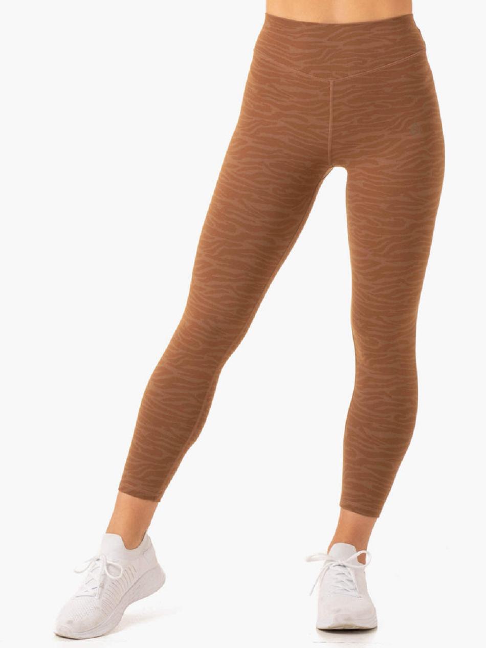 Chocolate Women's Ryderwear Transform High Waisted Leggings | 39RC29635