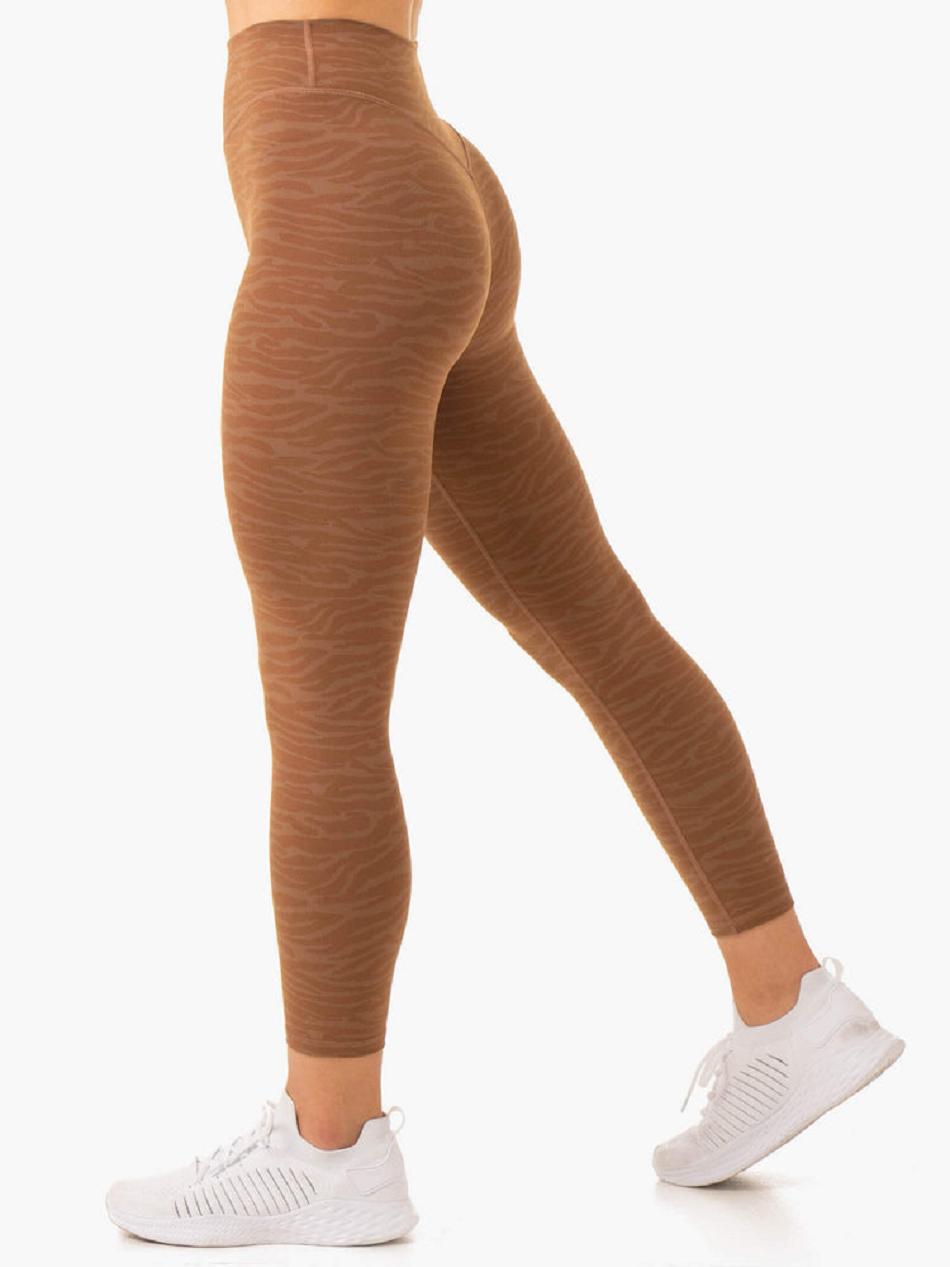 Chocolate Women\'s Ryderwear Transform High Waisted Leggings | 39RC29635