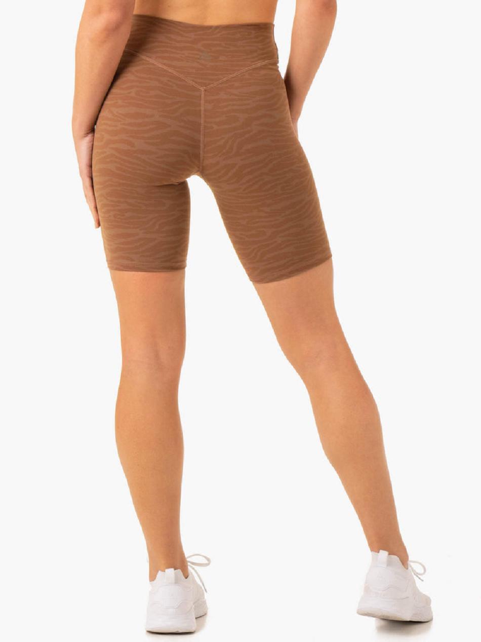 Chocolate Women's Ryderwear Transform Mid Length Shorts | 6Y5293999