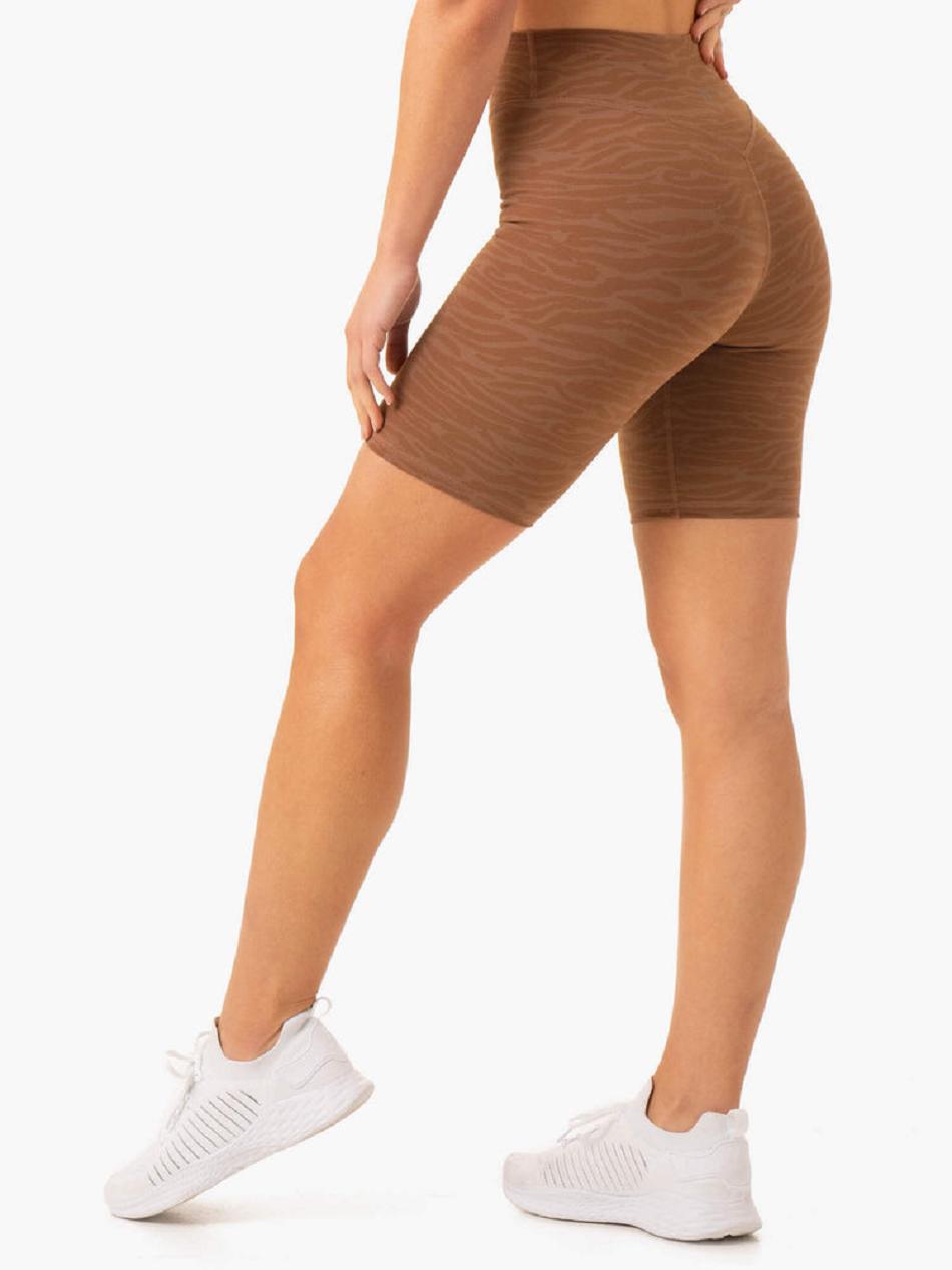 Chocolate Women\'s Ryderwear Transform Mid Length Shorts | 6Y5293999