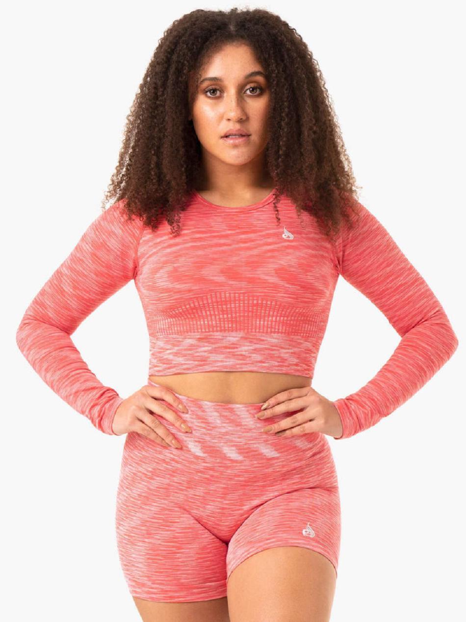 Coral Women\'s Ryderwear Evolve Long Sleeve Top Seamless | 52GA41209