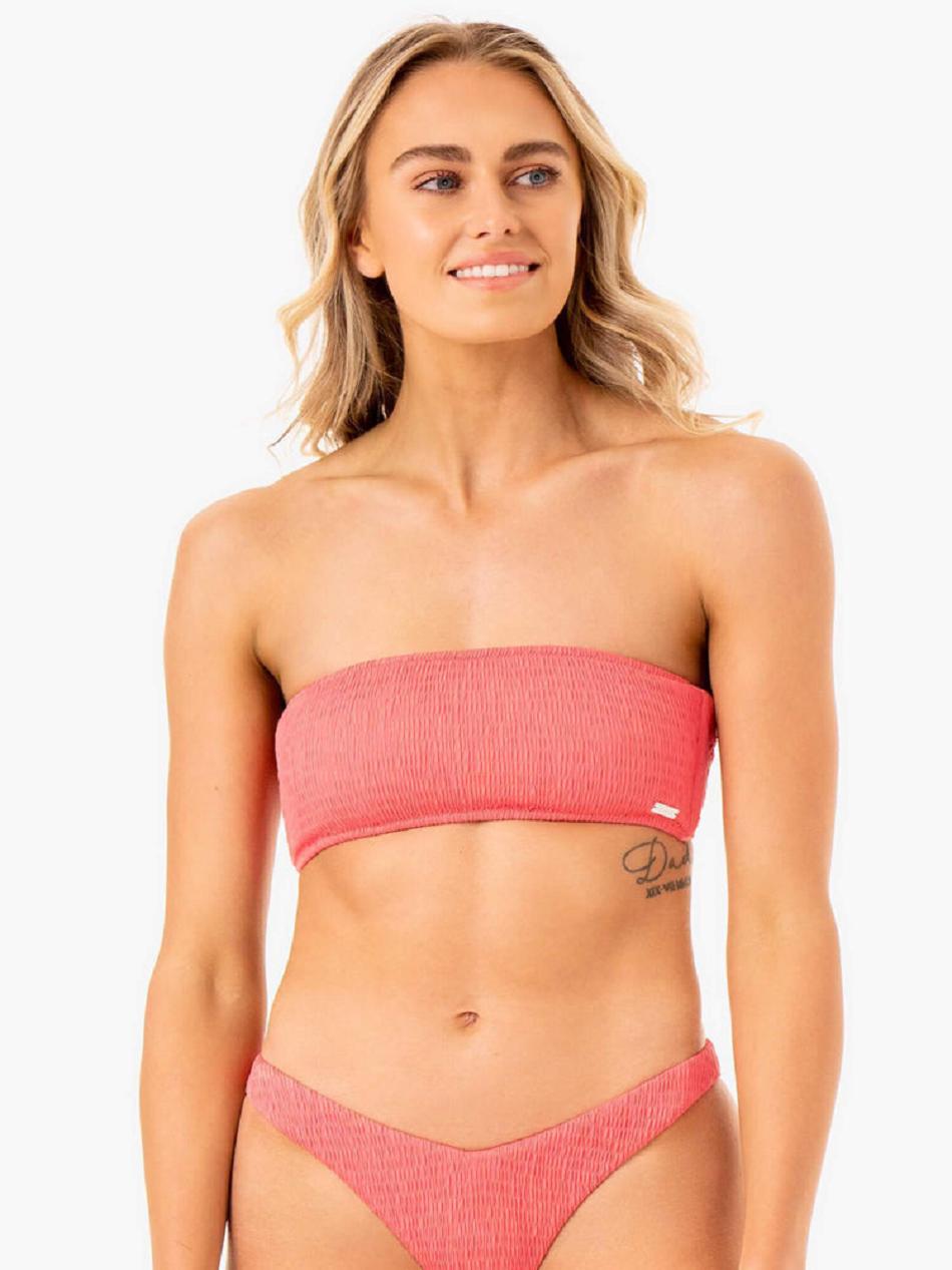 Coral Women\'s Ryderwear Paradise Bandeau Bikini Top Swimwear | V8F23427