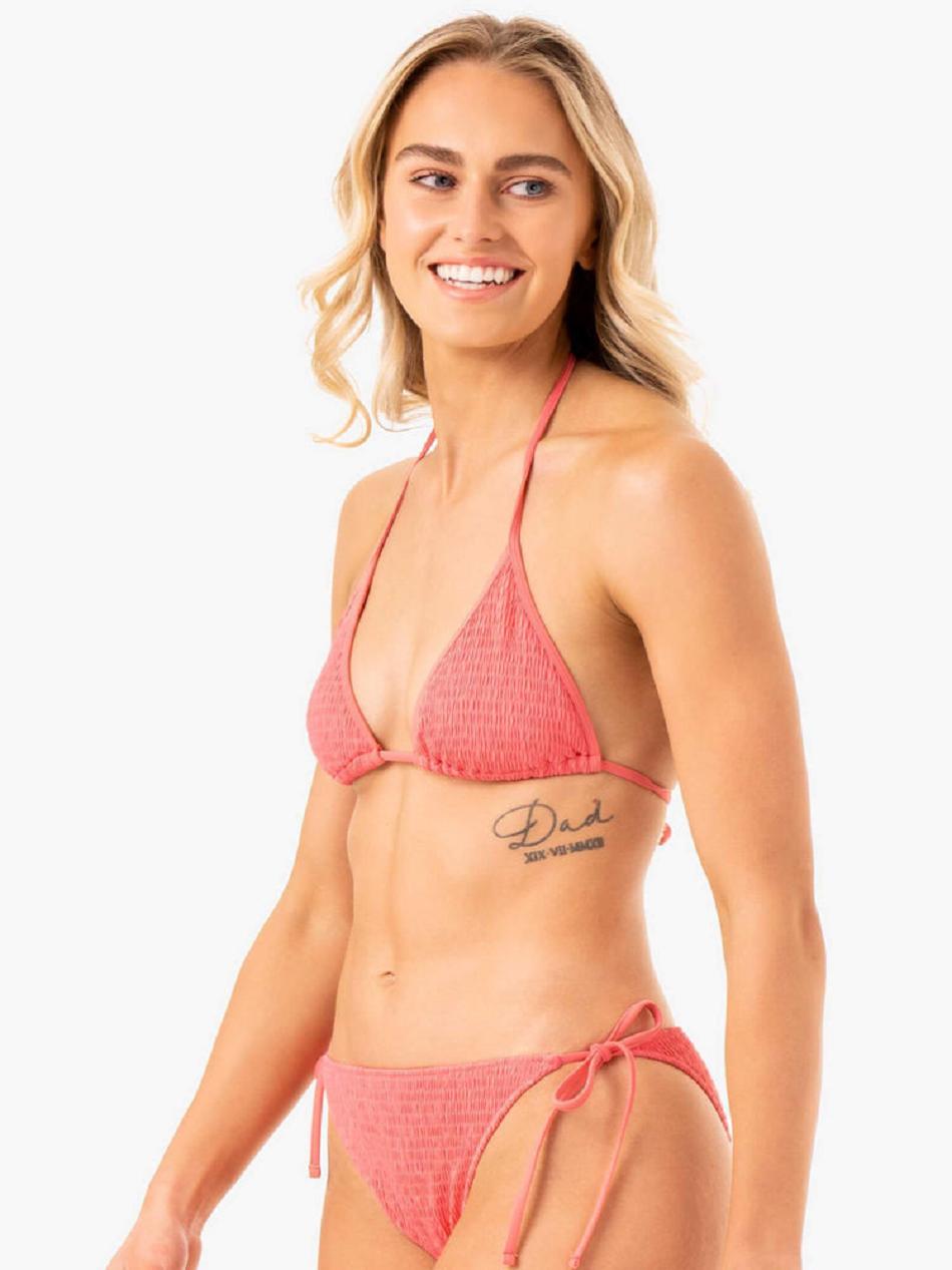 Coral Women's Ryderwear Paradise Triangle Bikini Top Swimwear | 79YF36474