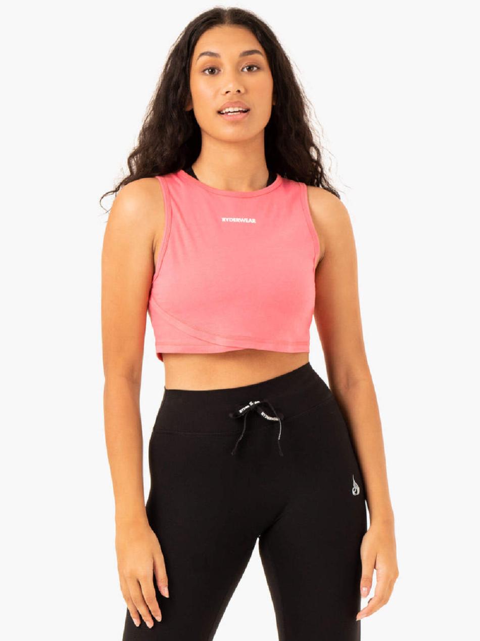 Coral Women\'s Ryderwear Replay Cross Over Tank Top | 62RW35154