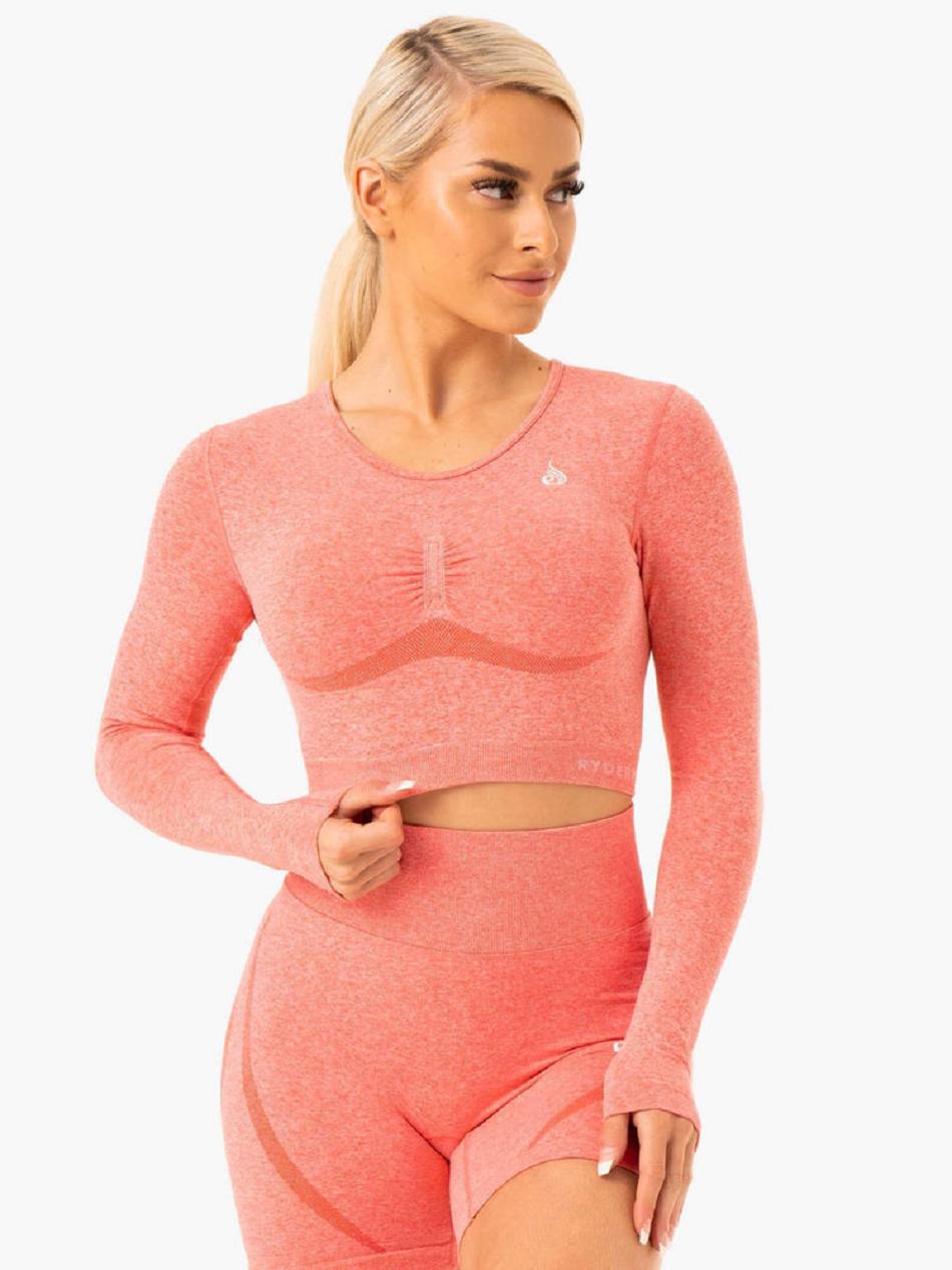 Coral Women\'s Ryderwear Sculpt Long Sleeve Top Seamless | FG80007