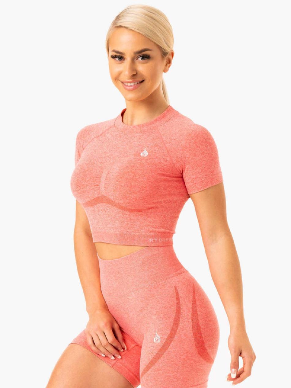 Coral Women\'s Ryderwear Sculpt Seamless T-Shirt Top | DF6029057