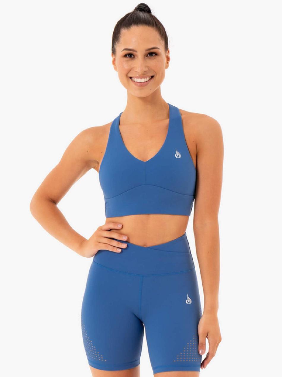 Deep Blue / Blue Women\'s Ryderwear Impact Sports Bras | 65Y5749436