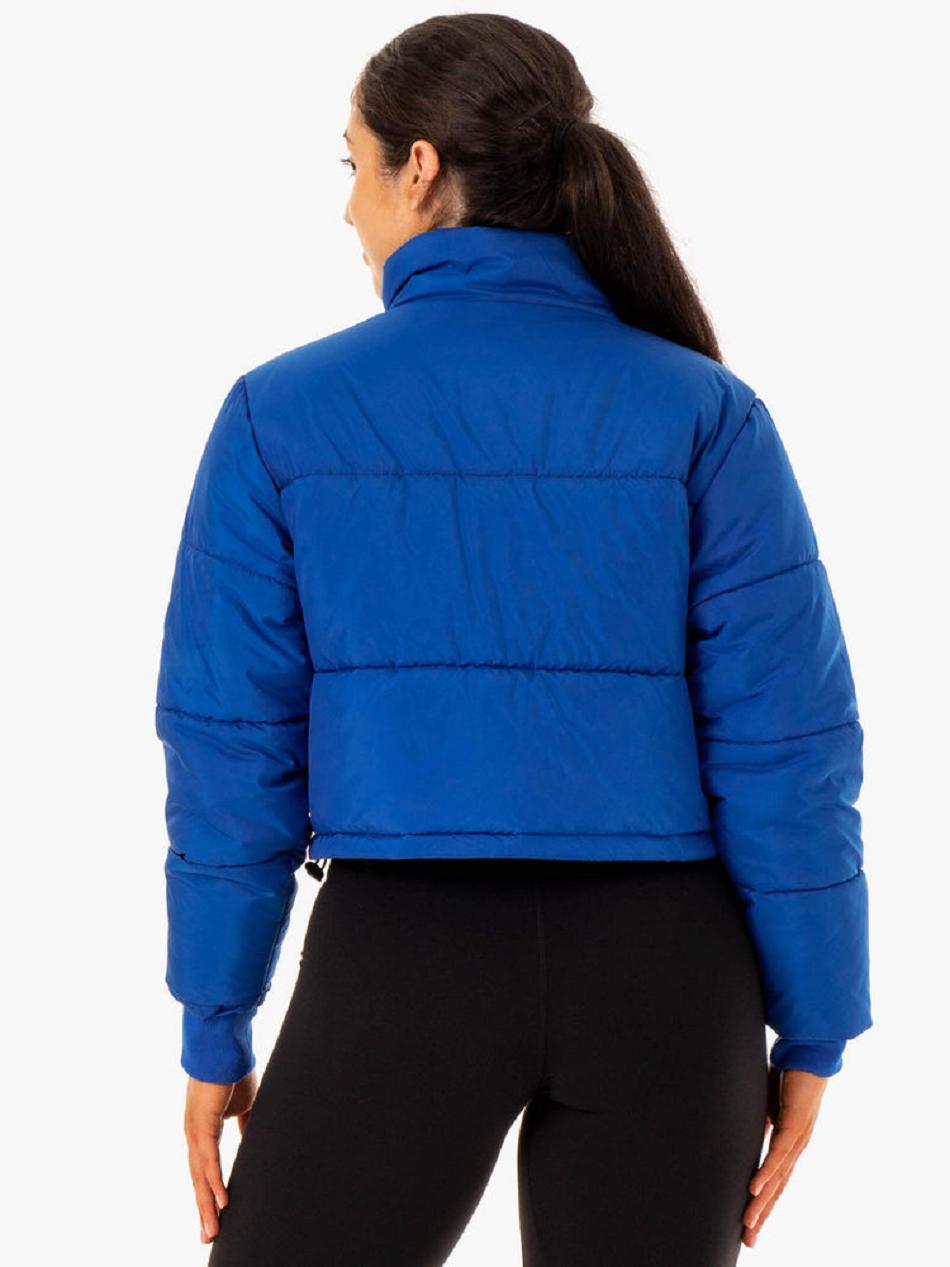 Deep Blue Women's Ryderwear Apex Puffer Jacket Top | FG6298816