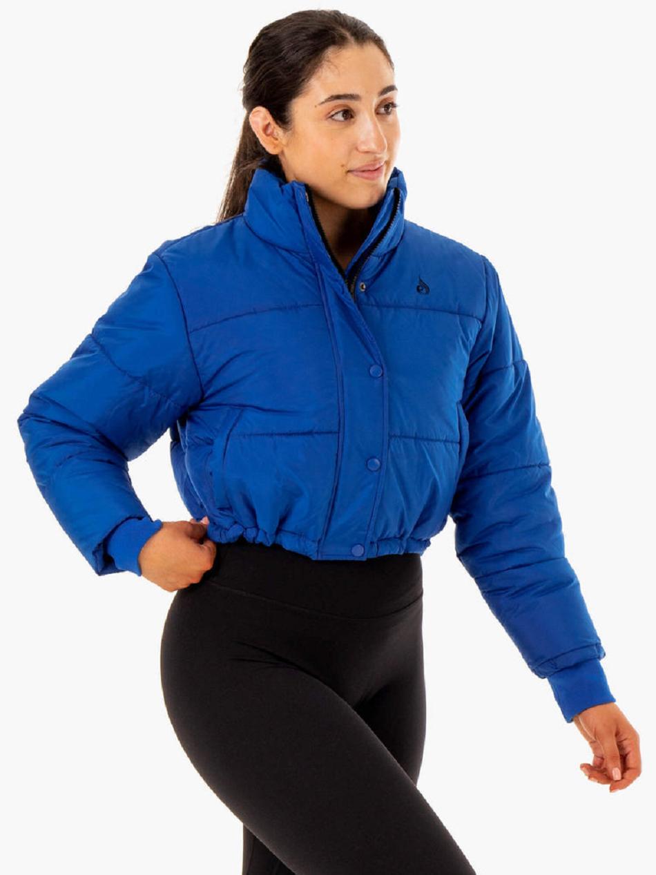 Deep Blue Women\'s Ryderwear Apex Puffer Jacket Top | FG6298816