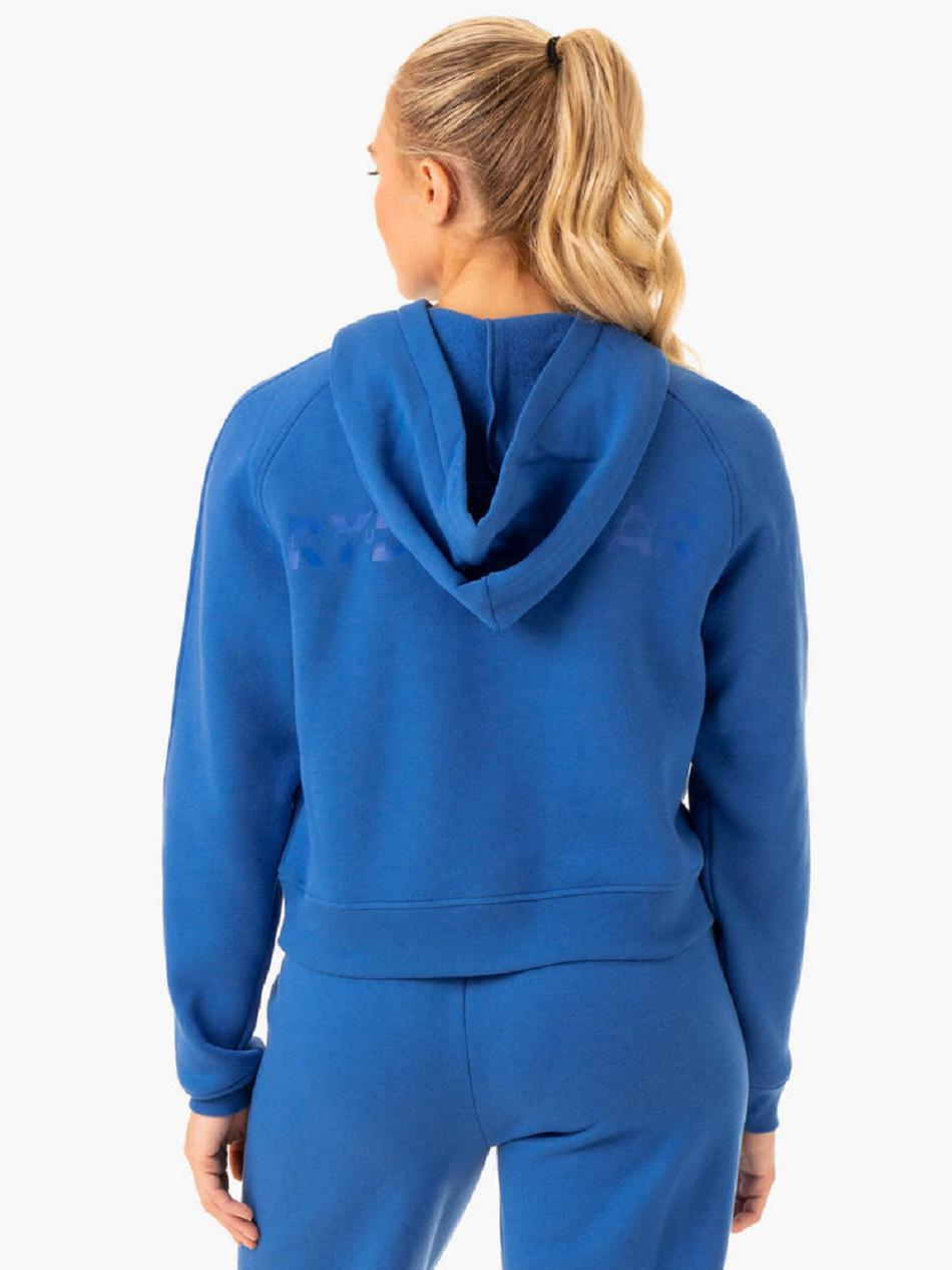 Deep Blue Women's Ryderwear Sideline Hoodie | 76KR30884