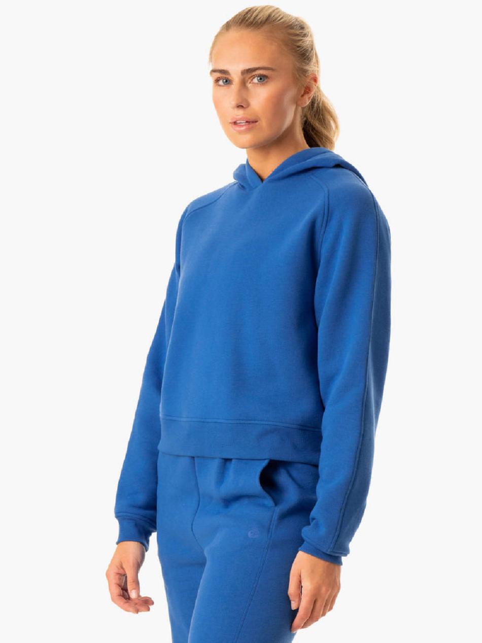 Deep Blue Women's Ryderwear Sideline Hoodie | 76KR30884