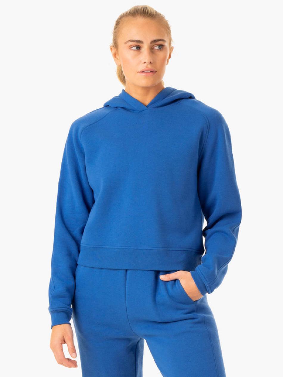 Deep Blue Women\'s Ryderwear Sideline Hoodie | 76KR30884