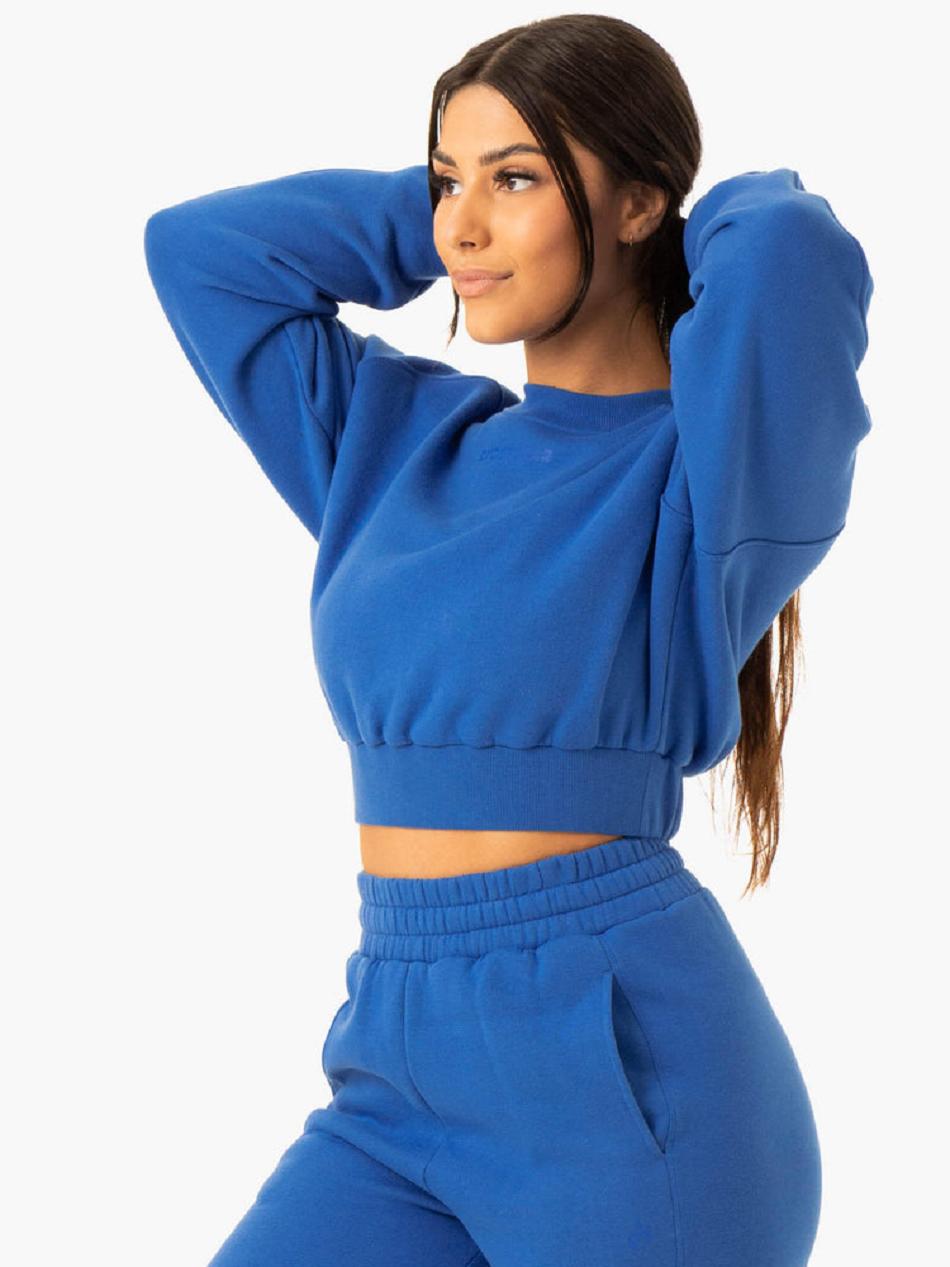 Deep Blue Women's Ryderwear Sideline Sweater Active Lounge | 149G51215