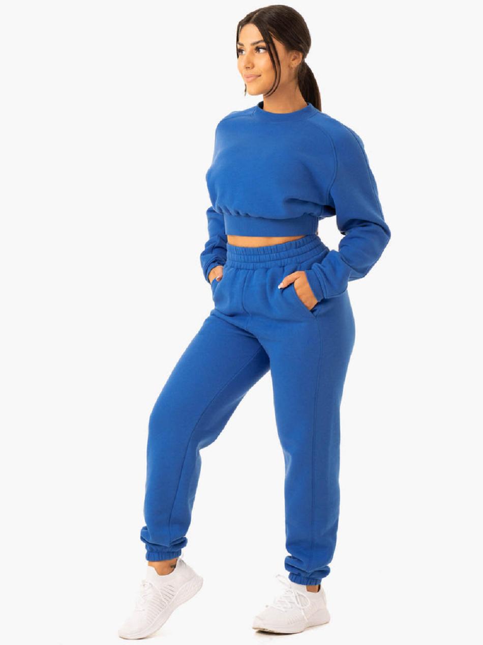 Deep Blue Women's Ryderwear Sideline Sweater Active Lounge | 149G51215