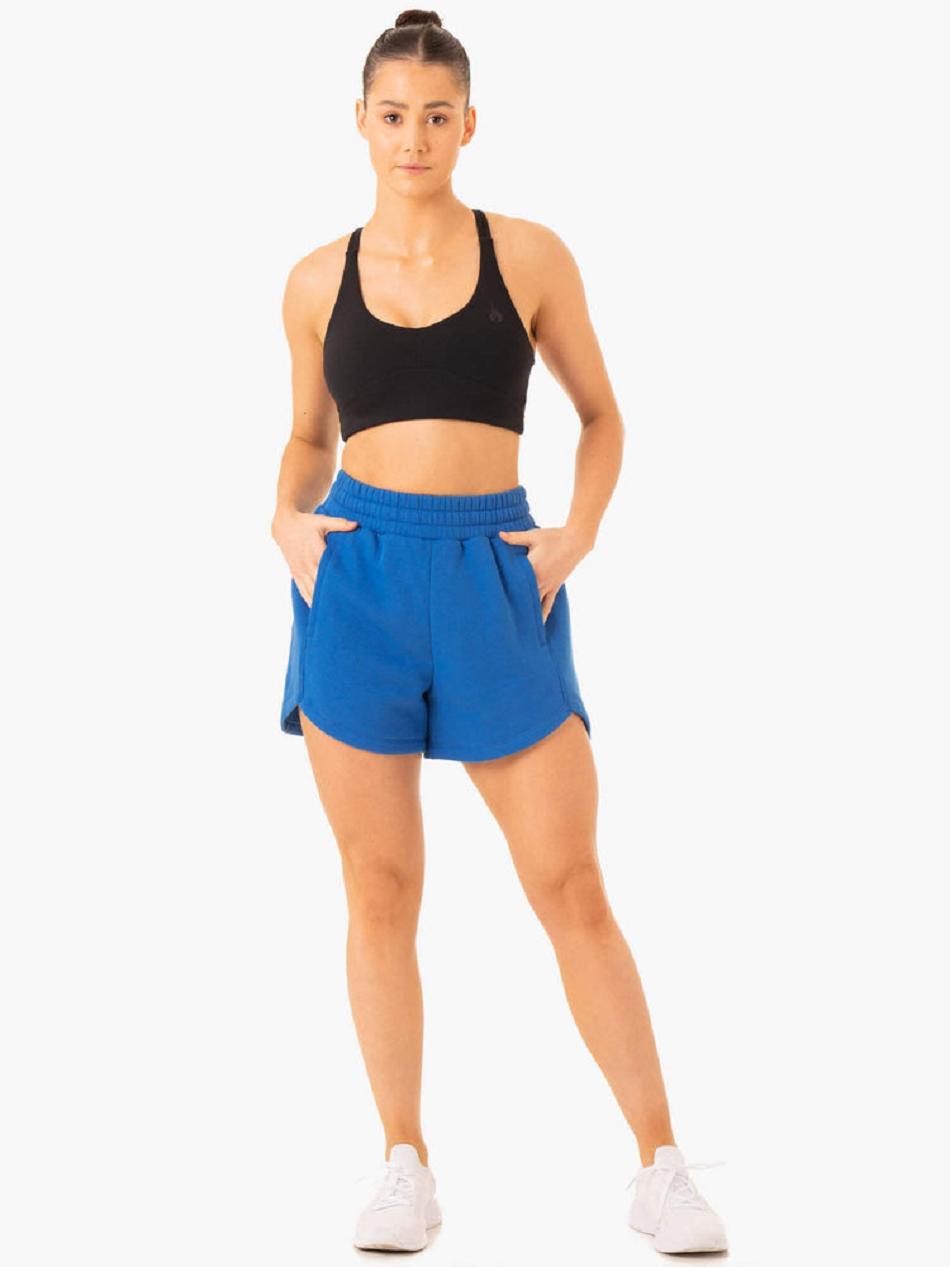 Deep Blue Women's Ryderwear Sideline Track Shorts | 122G84555