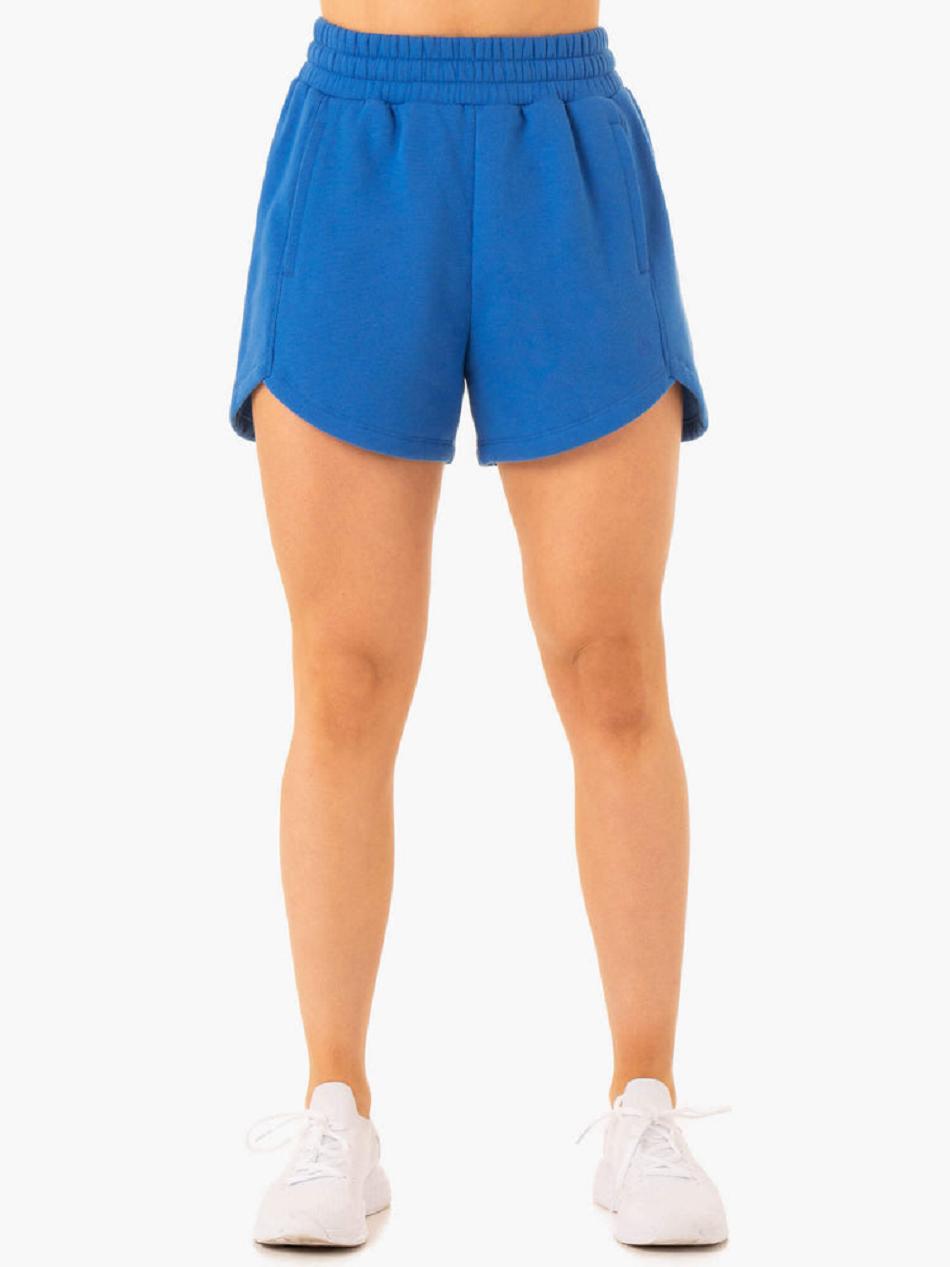 Deep Blue Women\'s Ryderwear Sideline Track Shorts | 122G84555