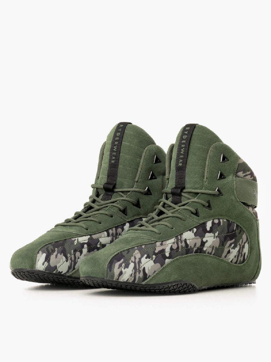 Green / Camo Men's Ryderwear D-Mak II Shoes | 96EW31324