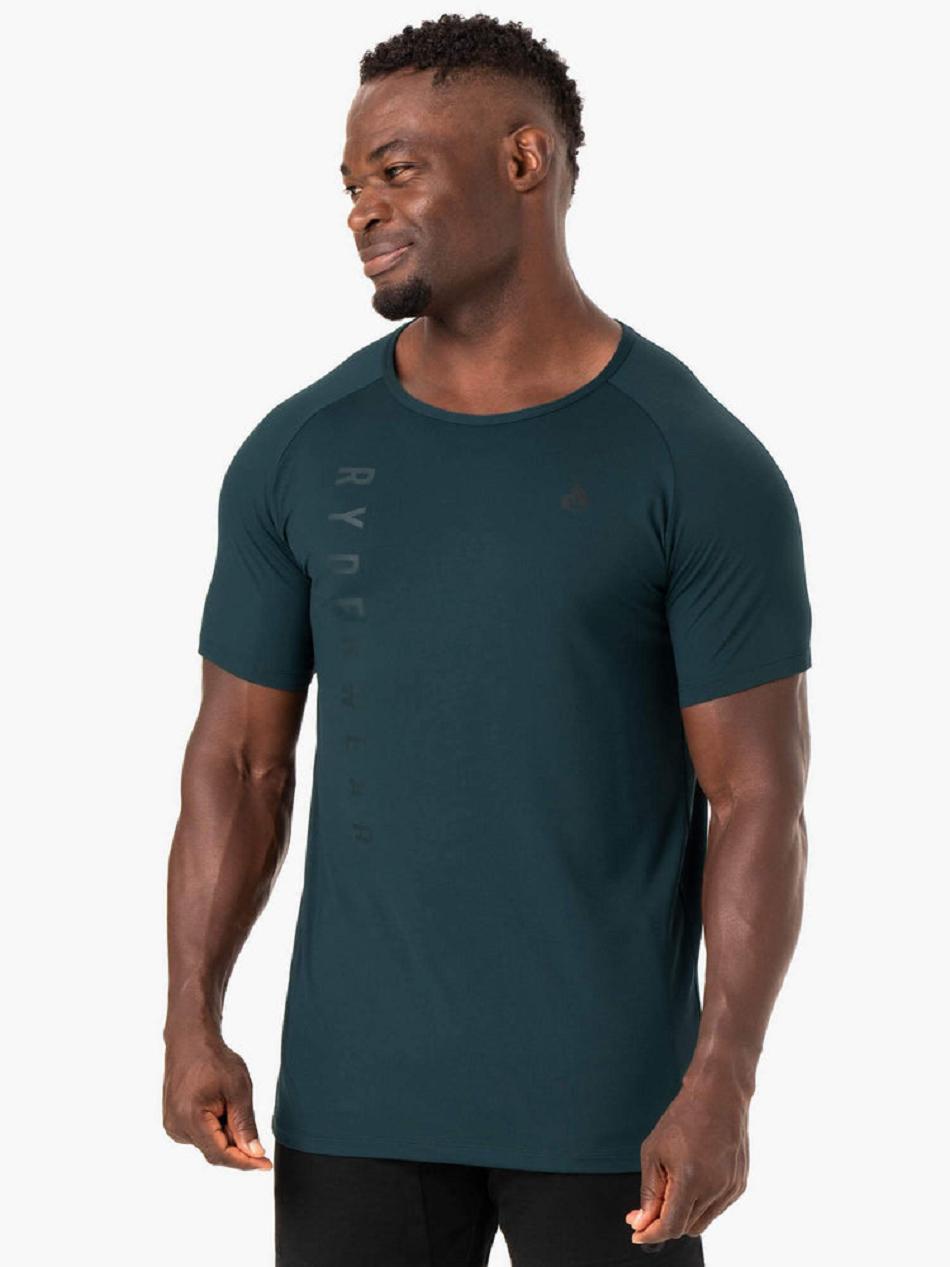 Green Men's Ryderwear Endurance T-Shirt Top | 65Y8980826