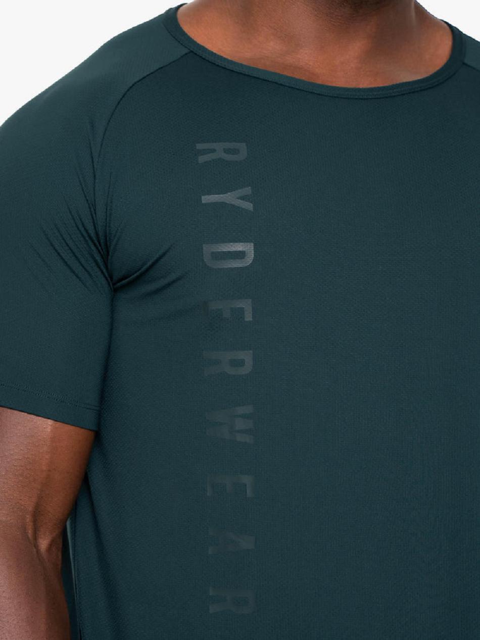 Green Men's Ryderwear Endurance T-Shirt Top | 65Y8980826