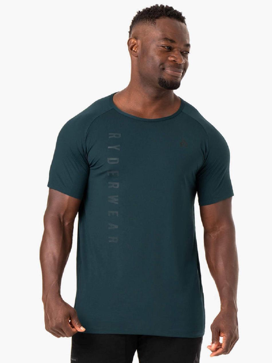 Green Men\'s Ryderwear Endurance T-Shirt Top | 65Y8980826