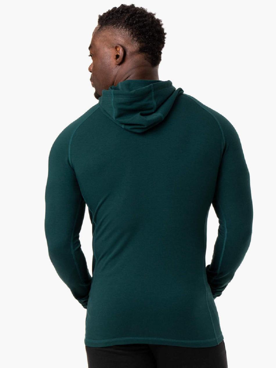 Green Men's Ryderwear Endurance Zip Up Hoodie | 6Y9316511