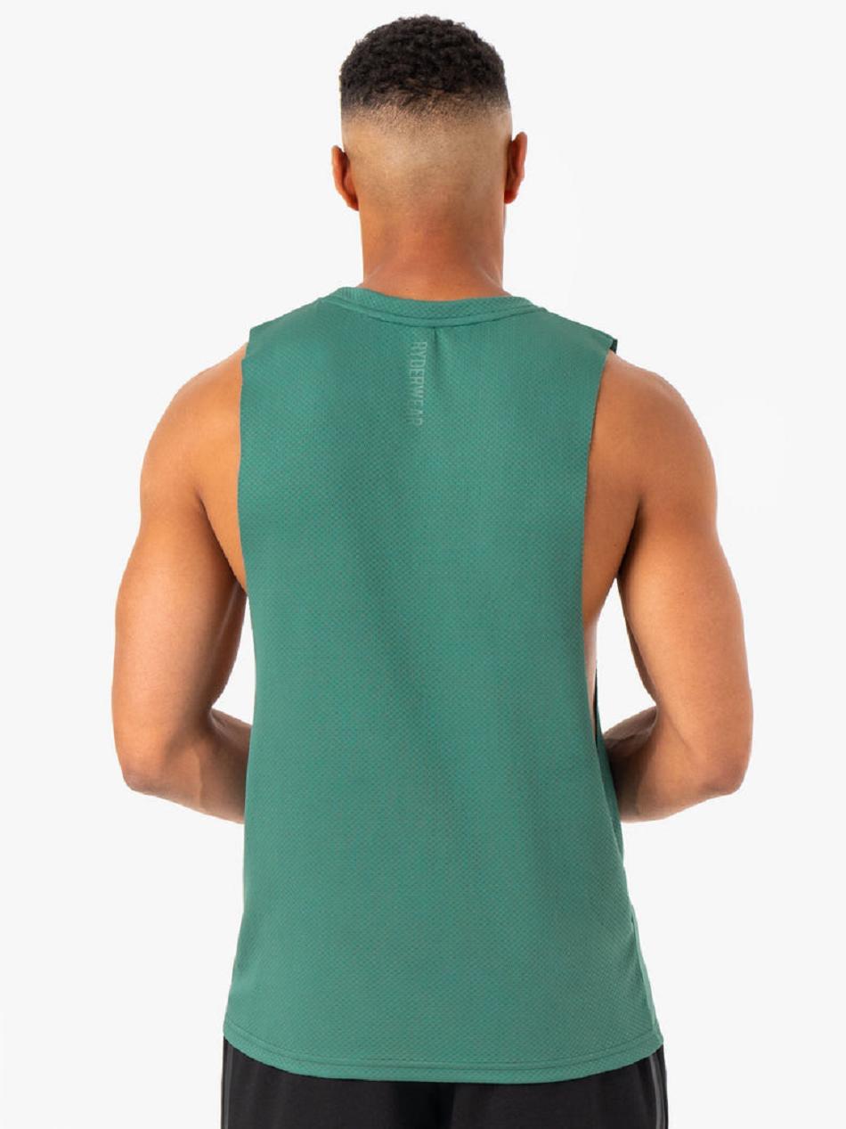 Green Men's Ryderwear Enhance Baller Tanks | 84KR87647