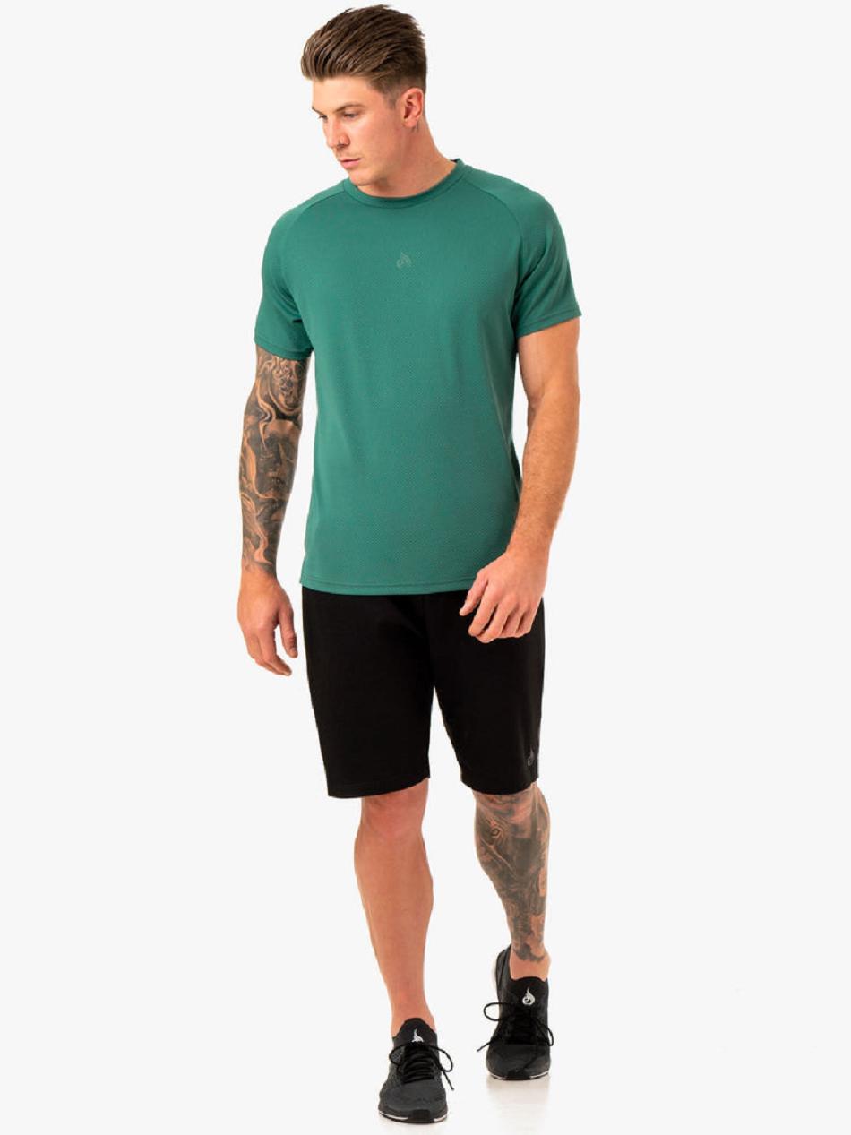 Green Men's Ryderwear Enhance T-Shirt Top | DF9057095